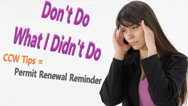 Don't Let Your Concealed Carry Permit Lapse